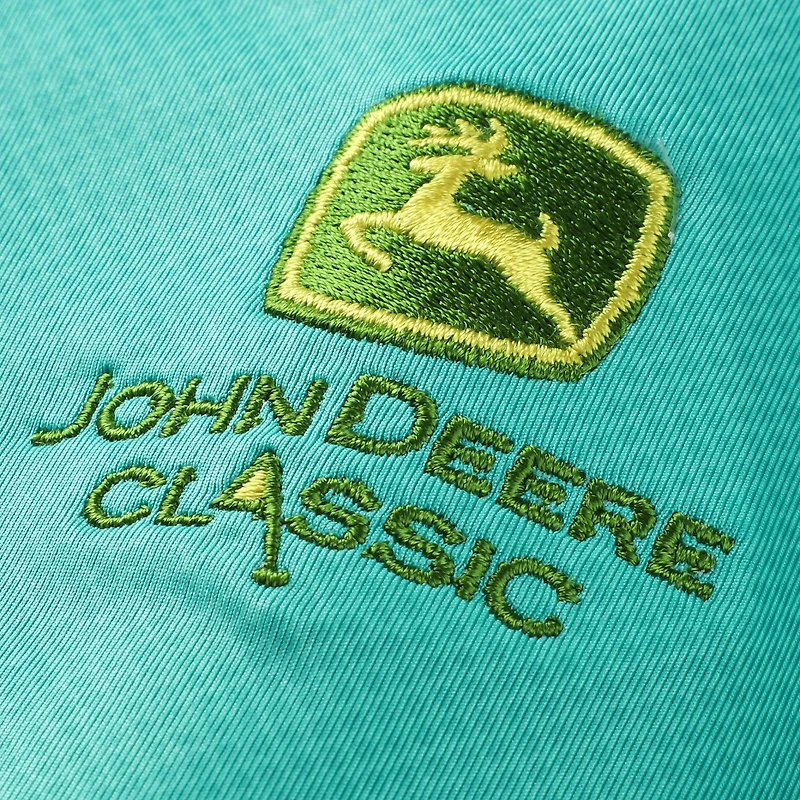 Youth John Deere Classic FootJoy Green Tonal Dot Lisle ProDry Polo
