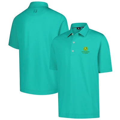 Polo John Deere Classic FootJoy ProDry en fil d'Écosse à pois vert ton sur pour jeune