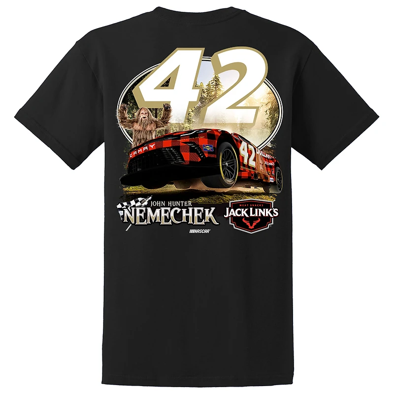 T-shirt noir pour homme LEGACY Motor Club Team Collection John Hunter Nemechek Jack Link's Car