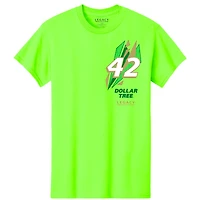 T-shirt pour homme LEGACY Motor Club Team Collection vert fluo John Hunter Nemechek Dollar Tree Car