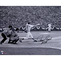 Photographie de frappe en noir et blanc autographiée de Johnny Bench des Reds de Cincinnati, 16" x 20", avec l'inscription "HOF 89"