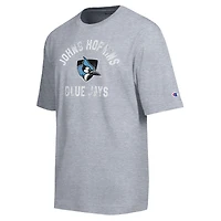 T-shirt d'équipe vieilli Champion Heather Gray Johns Hopkins Blue Jays pour homme