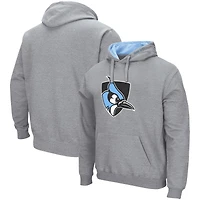 Men's Colosseum Heather Gray Johns Hopkins Blue Jays Arch & Logo 3.0 Pullover Hoodie