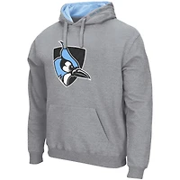Men's Colosseum Heathered Gray Johns Hopkins Blue Jays Arch and Logo Pullover Hoodie