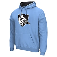 Men's Colosseum Light Blue Johns Hopkins Jays Arch & Logo 3.0 Pullover Hoodie