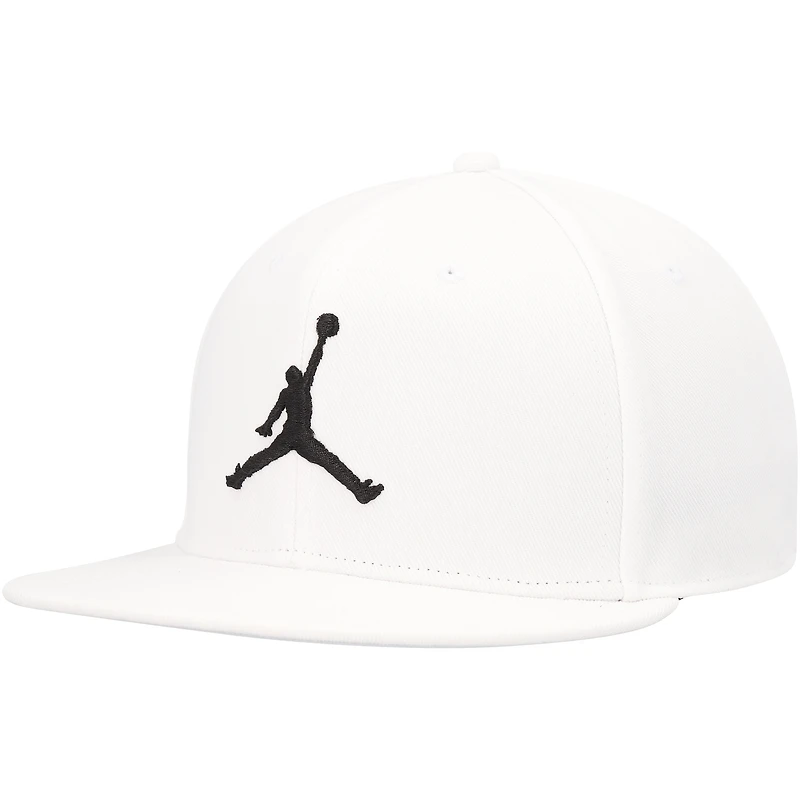 Men's Jordan Brand White Pro Jumpman Snapback Hat