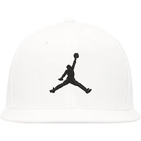 Men's Jordan Brand White Pro Jumpman Snapback Hat