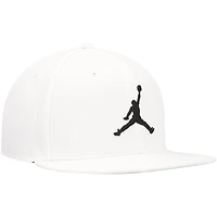 Men's Jordan Brand White Pro Jumpman Snapback Hat
