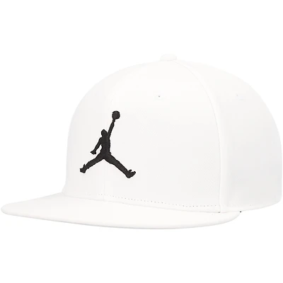 Men's Jordan Brand White Pro Jumpman Snapback Hat