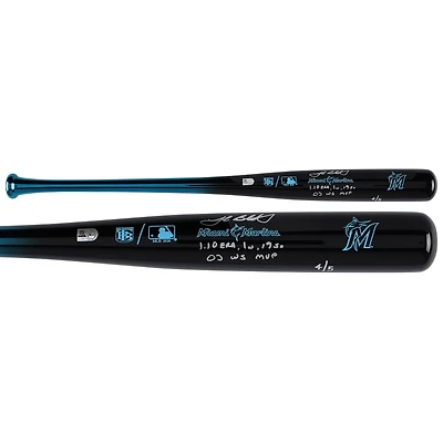 Josh Beckett Miami Marlins Autographed Big Time Bats Chrome Bat with Multiple Inscriptions
