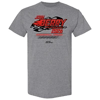 Men's Checkered Flag Sports  Heather Charcoal Josh Berry 2026 NASCAR Schedule T-Shirt