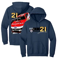 Sweat à capuche pour homme E2 Apparel Heather Navy Josh Berry Motorcraft