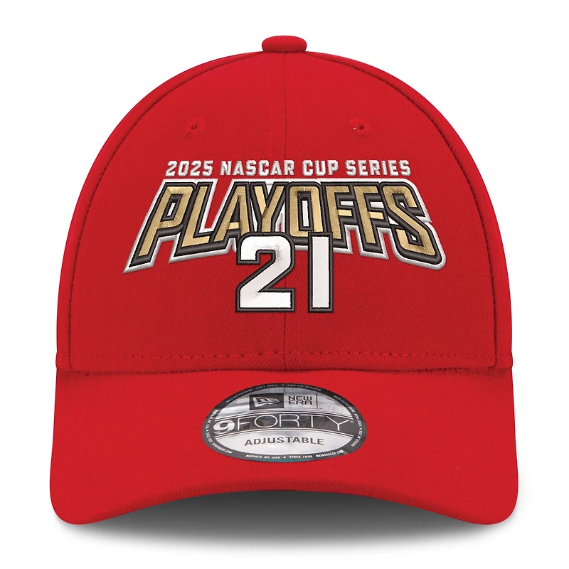 Casquette ajustable 9FORTY rouge Josh Berry pour homme New Era, séries éliminatoires NASCAR Cup Series 2025