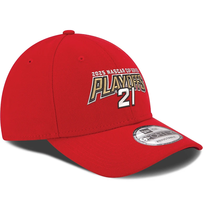 Casquette ajustable 9FORTY rouge Josh Berry pour homme New Era, séries éliminatoires NASCAR Cup Series 2025