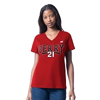 Women's G-III 4Her by Carl Banks Red Josh Berry Cheer Dance V-Neck T-Shirt