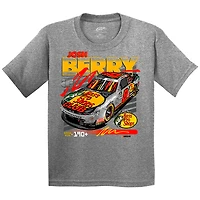 Youth JR Motorsports Official Team Apparel Heather Gray Josh Berry 2023 #8 Bass Pro Shops T-Shirt
