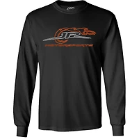 T-shirt à manches longues avec logo fluo officiel de l'équipe JR Motorsports - Noir