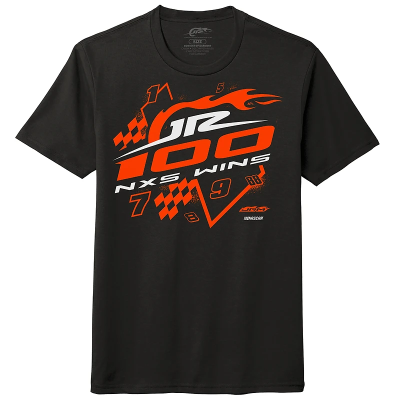Men's JR Motorsports Official Team Apparel Black 100th Xfinity Series Wins Tri-Blend T-Shirt