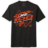 Men's JR Motorsports Official Team Apparel Black 100th Xfinity Series Wins Tri-Blend T-Shirt