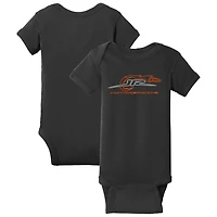 Body noir avec logo fluo pour nouveau-né et bébé, vêtements officiels de l'équipe JR Motorsports