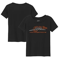 T-shirt noir avec logo fluo pour tout-petits de l'équipe officielle JR Motorsports