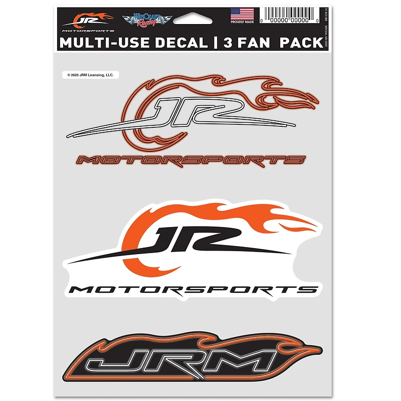 WinCraft JR Motorsports Three-Piece Fan Decal Set