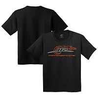 T-shirt officiel de l'équipe JR Motorsports pour jeunes avec logo fluo noir