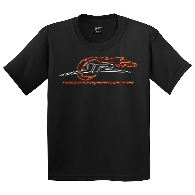 T-shirt officiel de l'équipe JR Motorsports pour jeunes avec logo fluo noir