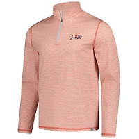 Pull à glissière quart de tour pour homme Jupiter Links Golf Club, rouge chiné, drapeau et hymne Johnston