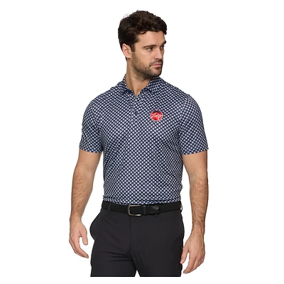 Polo Fridley MVP pour homme avec drapeau et hymne bleu marine Jupiter Links Golf Club