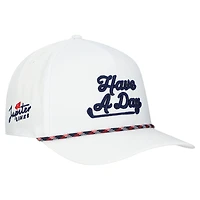 Men's Breezy Golf White Jupiter Links Golf Club Have a Day Rope Adjustable Hat