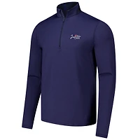 Men's Greyson Clothiers Heather Navy Jupiter Links Golf Club Guide Sport Performance Quarter-Zip Pullover