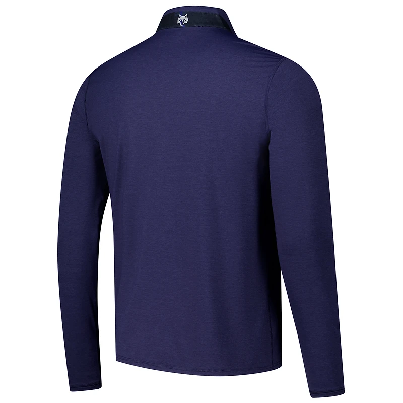 Greyson Clothiers Heather Navy Jupiter Links Golf Club Guide Sport Performance Pull à quart de zip pour hommes