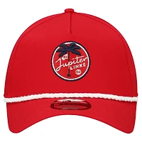 Men's New Era  Red Jupiter Links Golf Club 9FORTY A-Frame Adjustable Rope Hat
