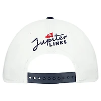 NWE JUPITER LINKS GOLF CLUB WHITE NAVY MEN'S NEW ERA TGL TEAM 9FORTY A-FRAME ROPE HAT HATMENSNP