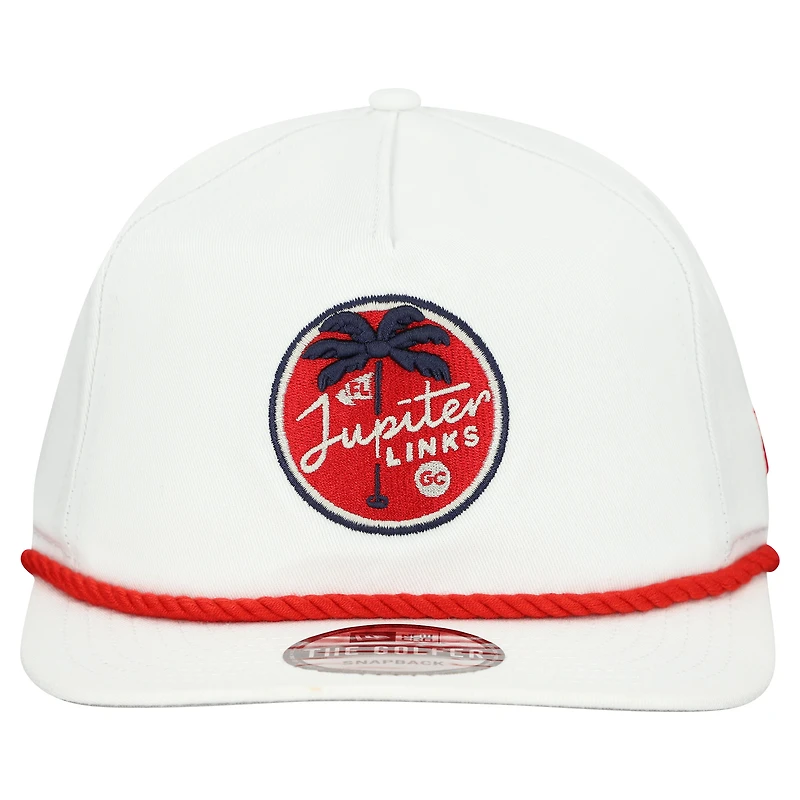 Men's New Era White Jupiter Links Golf Club Adjustable Golfer Hat