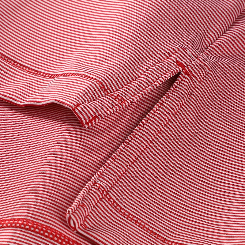 Men's Peter Millar  Red Jupiter Links Golf Club Jubilee Stripe Stretch Jersey Polo
