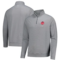 Men's Peter Millar White Jupiter Links Golf Club TGL Perth Sugar Stripe Performance Quarter-Zip Pullover
