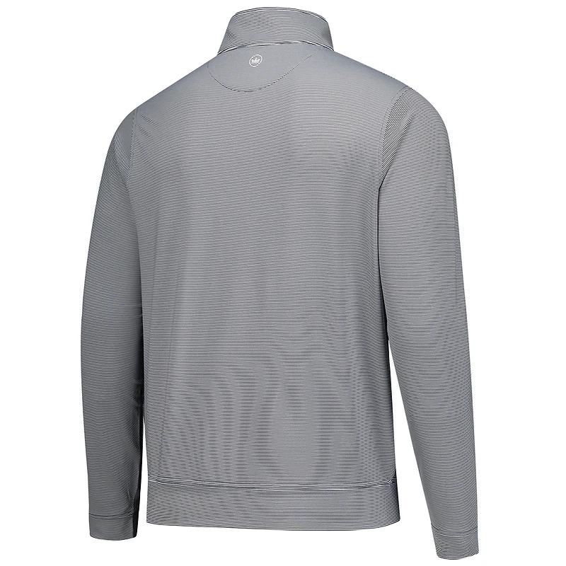 Men's Peter Millar White Jupiter Links Golf Club TGL Perth Sugar Stripe Performance Quarter-Zip Pullover