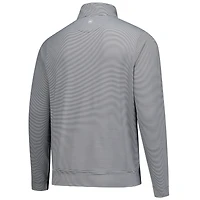 Men's Peter Millar White Jupiter Links Golf Club TGL Perth Sugar Stripe Performance Quarter-Zip Pullover