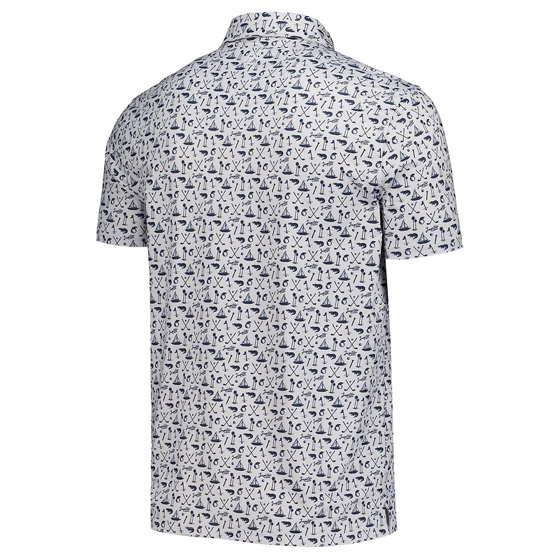 Men's TGL X Barstool Gray Jupiter Links Golf Club Printed Polo