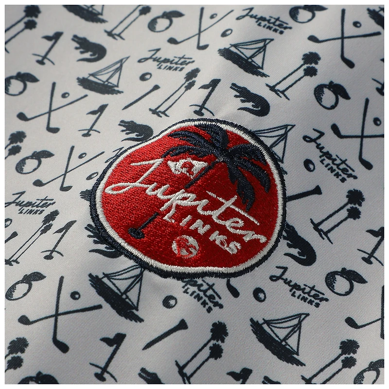 Polo de golf imprimé Jupiter Links gris TGL X Barstool pour homme