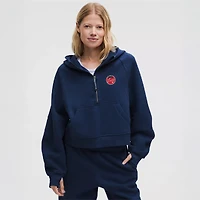 Sweat à capuche zippé oversize Jupiter Links Golf Club Scuba bleu marine pour femme de lululemon