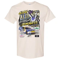 T-shirt à damier pour homme, motif sportif, Justin Allgaier, gagnant de la course 250 loterie du Tennessee 2025