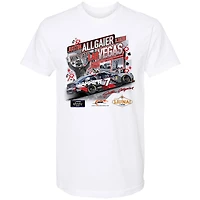 T-shirt Justin Allgaier blanc à damier pour homme, vainqueur de la course LiUNA, série Xfinity 2025