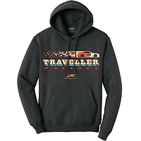 Sweat à capuche Justin Allgaier Traveller Whiskey noir chiné classique pour homme