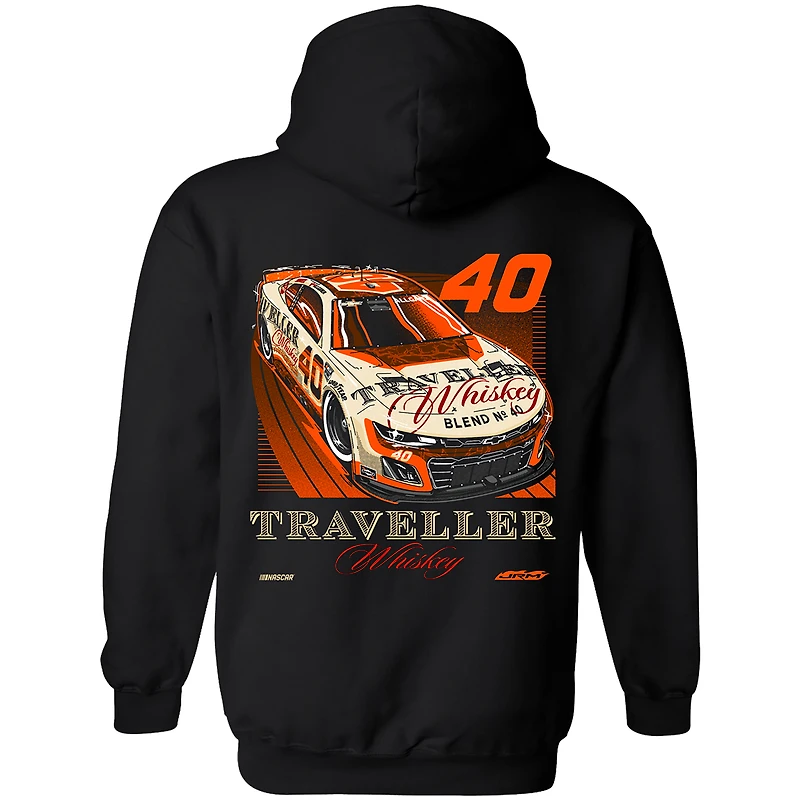 Men's JR Motorsports Official Team Apparel Black Justin Allgaier Traveller Whiskey Car Pullover Hoodie