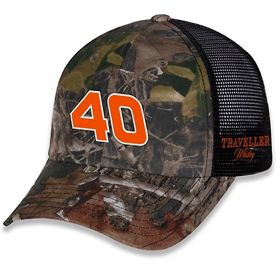Casquette ajustable camouflage Justin Allgaier Traveller Whiskey pour homme de l'équipe officielle JR Motorsports