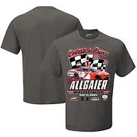 T-shirt officiel de l'équipe JR Motorsports pour hommes, charbon bois Justin Allgaier Darlington Xfinity Series Race Win