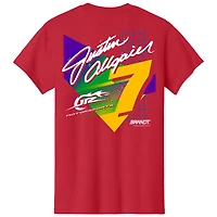 T-shirt officiel de l'équipe JR Motorsports pour homme, motif voiture Justin Allgaier Brandt rouge